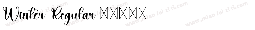 Winter Regular字体转换